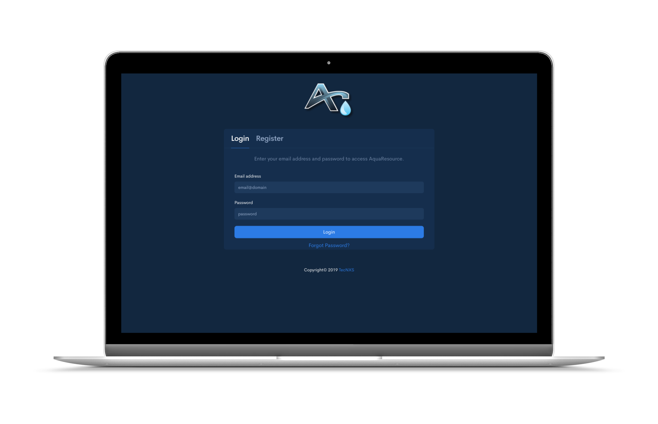 login page